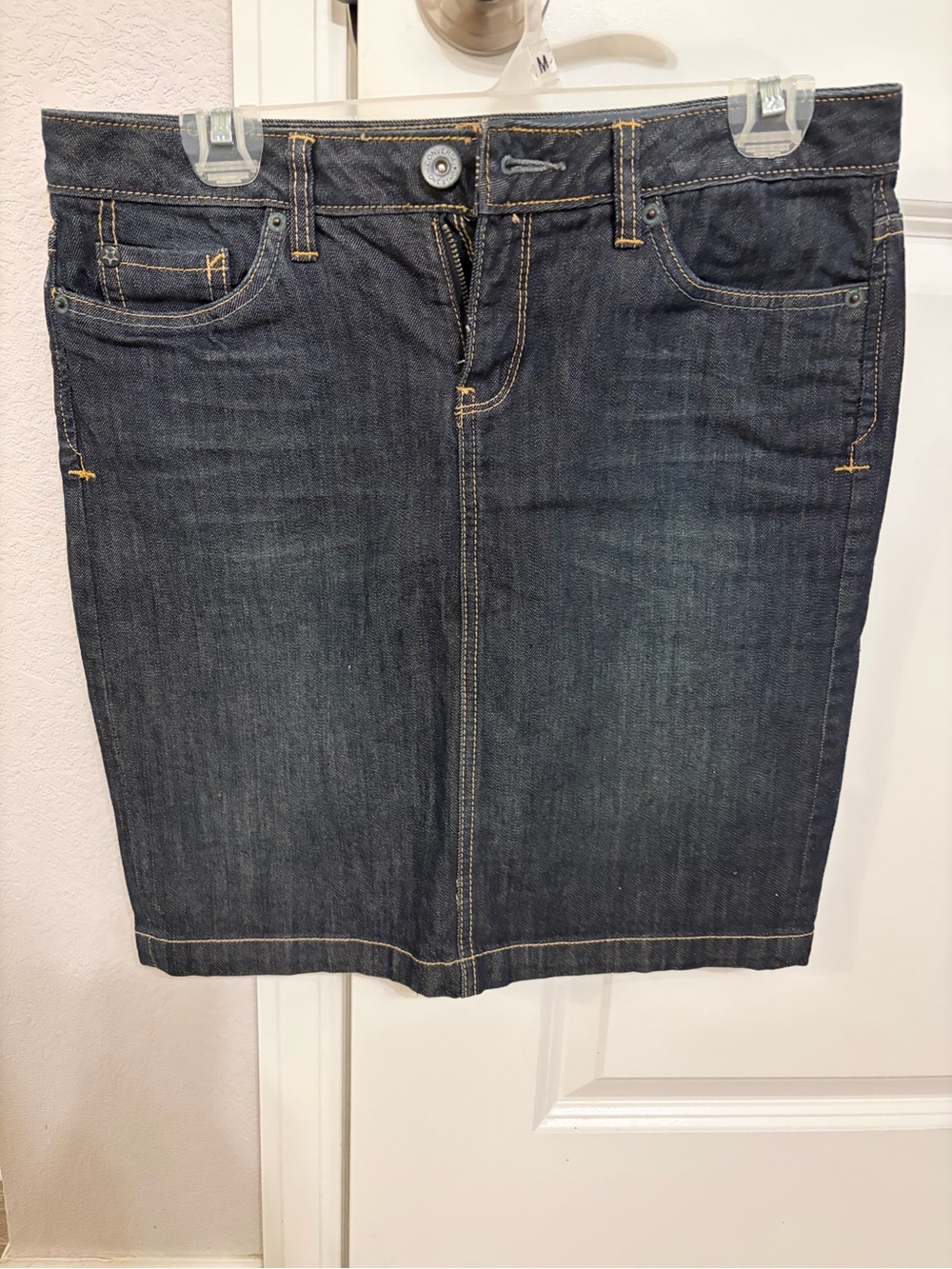 Converse Dark Blue Denim Pencil Skirt